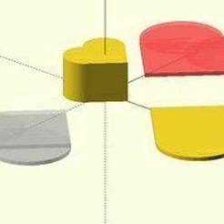 Hearts.jpg Free 3D file Heart figure (parametric) with examples・3D print design to download