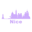 Nice_all.stl Wall silhouette - City skyline - Nice