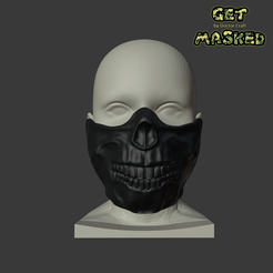 fronthL.png Forever Purge Movie 2021 Scull Mask - STL File. 3 versions - 2 normal and low-poly