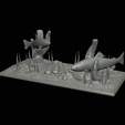 pstruh-podstavec-2-1-9.png two rainbow trout scenery in underwather for 3d print detailed texture