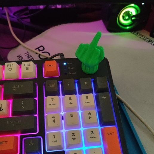 Middle Finger knoob volume control 3D model