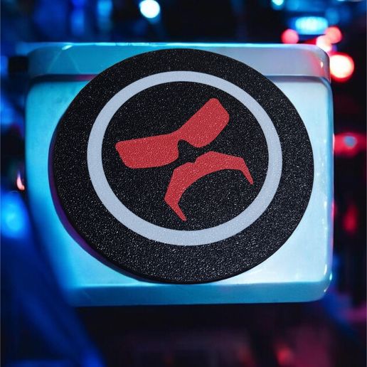 Dr Disrespect Themed Coaster – Painted 3MF File  Multi-Color Print Ready | Cork Insert Slot | 4.02” Cork Diameter