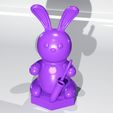 3.jpg Cute Bunny Figurine – Hollow 3D Print Model (2mm Wall Thickness)
