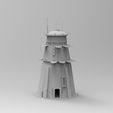 building-3.60.jpg Futuristic round cone tower with roof antennas and air vents (4) - Future Sci-Fi SF Post apocalyptic Tabletop Scifi Wargaming Planetary exploration RPG Terrain