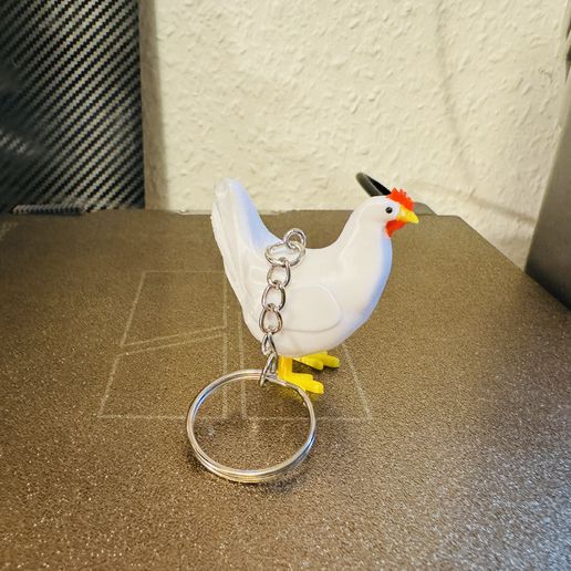 Chicken key ring 3D model