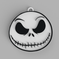 tinker.png STL file Jack Skellington Head , key ring - pendant - earring・3D print design to download