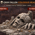 AF556909-D64E-4D37-BE0A-95B85371FB2D.png Grim Colossus Head - Ruined Statue Terrain (28mm / 32mm)