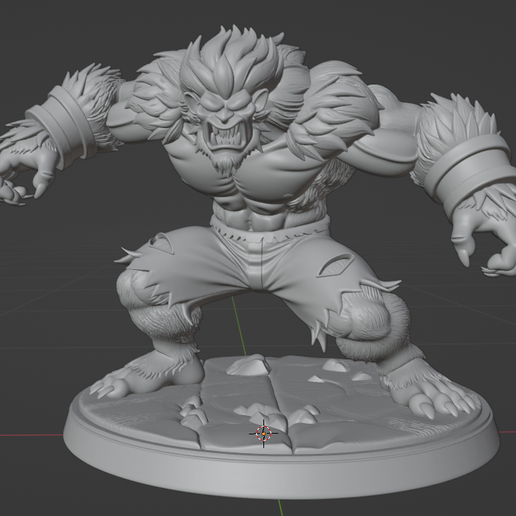 Street Fighter Blanka Inspired Beast Warrior - 3D STL File