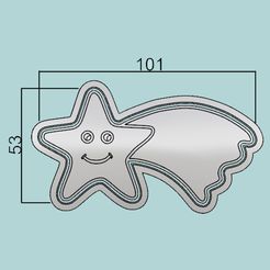EstrellaFugazCarita.jpg Archivo STL Cortante Estrella de Belén・Objeto imprimible en 3D para descargar