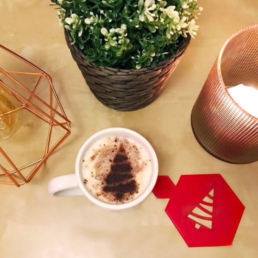 Coffee decoration - Christmas tree - 3D model önizlemesi