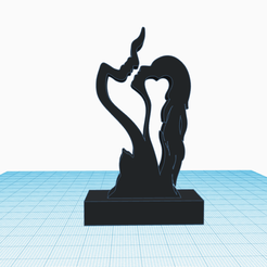 couple-in-love-sculpture.png Archivo STL Escultura Hombre Mujer Beso, Estatua de Amor, Amor Eterno Pareja Enamorada・Plan de impresión en 3D para descargar