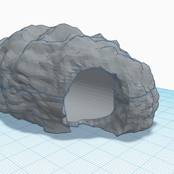 Long_rock_cave_1.png Archivo STL Larga cueva de roca・Diseño imprimible en 3D para descargar