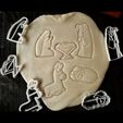 Pesebrex5.jpeg x5 Manger characters and animals - cookie cutter, dough - joseph, mary, jesus baby, donkey, sheep