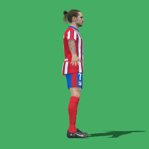 🏈 3D Rigged Antoine Griezmann Atletico Madrid 2025・ 3D File for