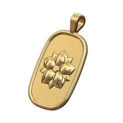 Oriantal-flower-pendant-00.jpg STL file Oriental flower relief pendant necklace and charm 3D print model・3D print object to download