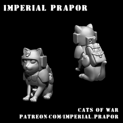 07.png Бесплатный STL файл Кошка войны・3D-печатный дизайн для скачивания, Imperial_Prapor