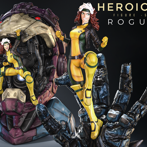 👾 HEROIC - FIGURE 5 - Rogue - 3D PRINTED MODEL・ STL File for ・Cults
