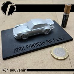 01.jpg STL file 1990 PORSCHE 911 Turbo 1/64 souvenir・Model to download and 3D print