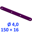 150x16_4-0.png Joining lug 150x16, screw Ø 4.0 mm