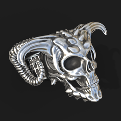 image1.png Fichier 3D BAGUE - crâne maléfique・Modèle à télécharger et à imprimer en 3D