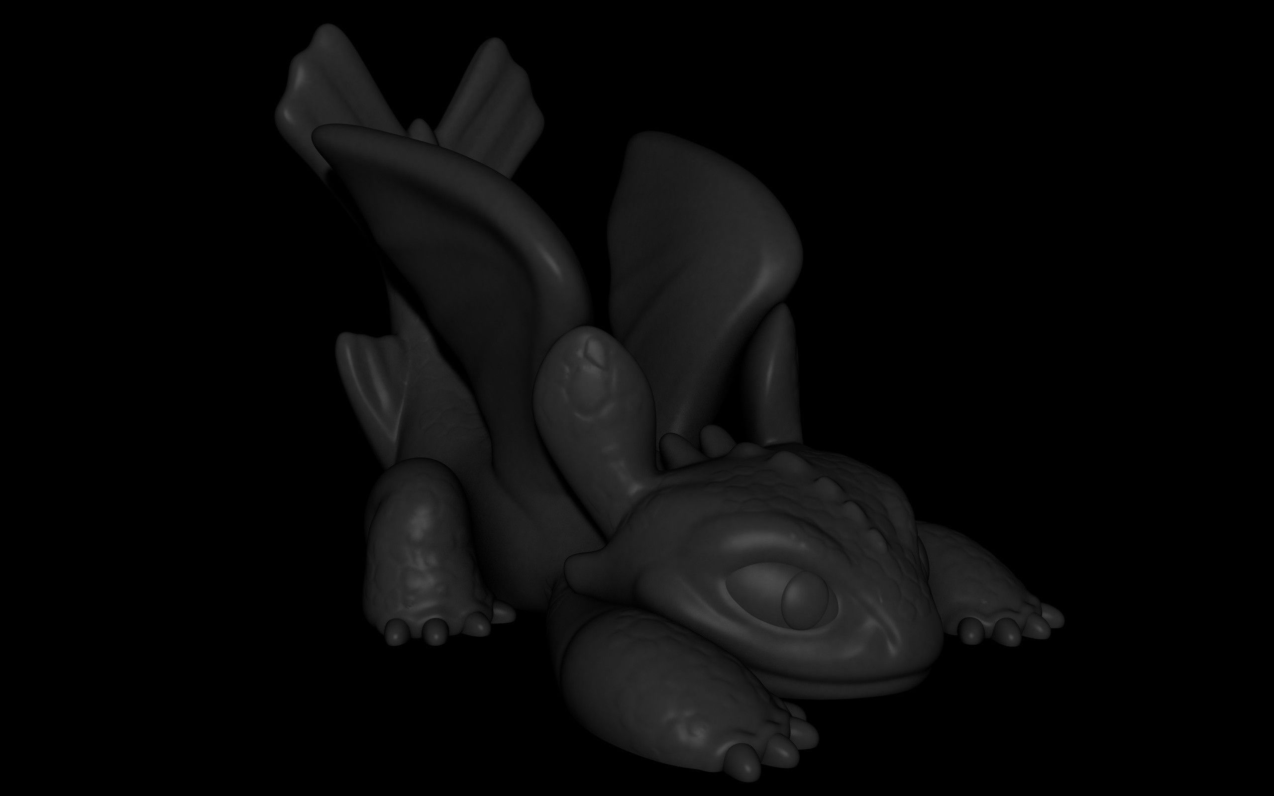 Toothless.jpg STL file Toothless (Easy print no support)・3D printer model to download, Alsamen