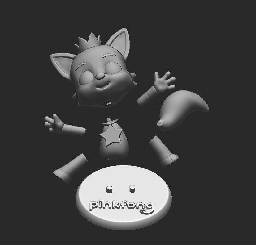 Descargar archivo STL Pinkfong Fan art • Diseño para la impresora 3D ...