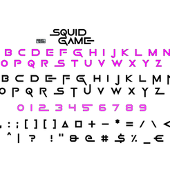 assembly1.png STL-Datei Buchstaben und Zahlen SQUID GAME | Logo・3D-Druck-Idee zum Herunterladen