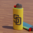 PadresBicCase.png San Diego Padres Bic Lighter Case