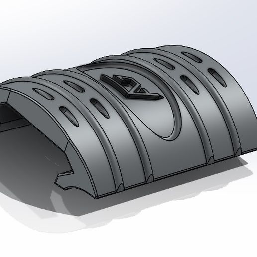 M4A1 Fore-end picatinny rail fore-end cover 3D model