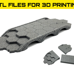 STL FILES FOR 3D PRINTING Heroscape Stone Bridge system, miniature gaming, scale model, modular bridge, diorama scenery, scatter terrain, role playing games, RPG
