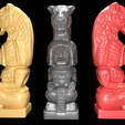 preview3.png Mayan statue with jaguar head stl 3D print model