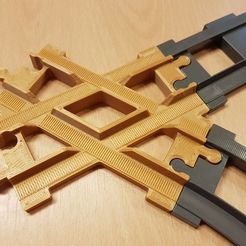 43bea0127ffe6d2739d712039c9bcab5_display_large.jpg Free STL file LEGO Duplo train track: crossing (60°)・3D printing idea to download