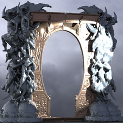 untitled.2353.png OBJ file Dantes Inferno Archway 6・3D printer design to download