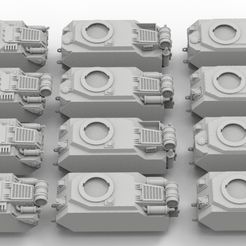 Keyshot-Russes.926.jpg Free STL file Interstellar Army Lemoine Russel Tank Bodies・3D printing idea to download