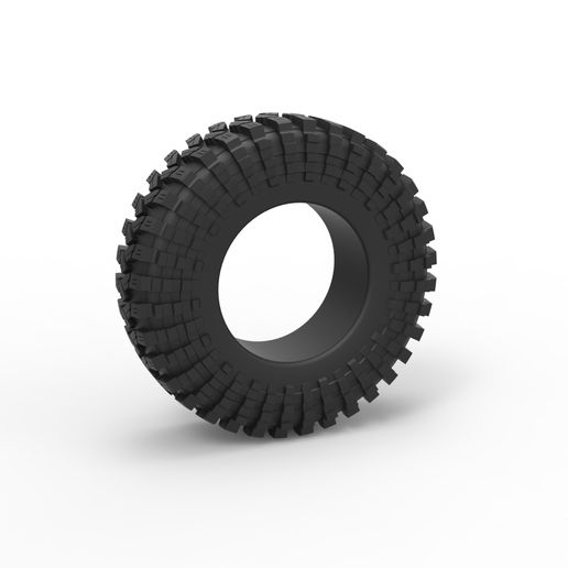 Diecast Mud Trepador tire Scale 1 to 10 3D model