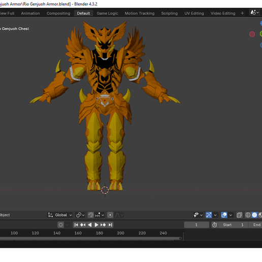 Front.png Juuken Sentai Gekiranger- Rio Genjuoh Armor