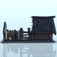 62.png Ruins of destroyed medieval house with thatched roof (9) - Warhammer Age of Sigmar Alkemy Lord of the Rings War of the Rose Warcrow Saga