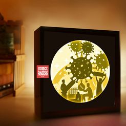 covid19.jpg STL file covid lightbox lamp・3D printer design to download