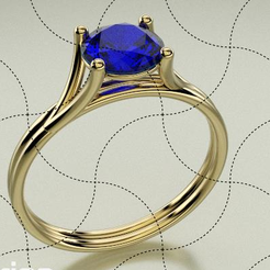 Ring022.png Download STL file Fine Jewelry, Solitaire • Object to 3D print, jewbroken