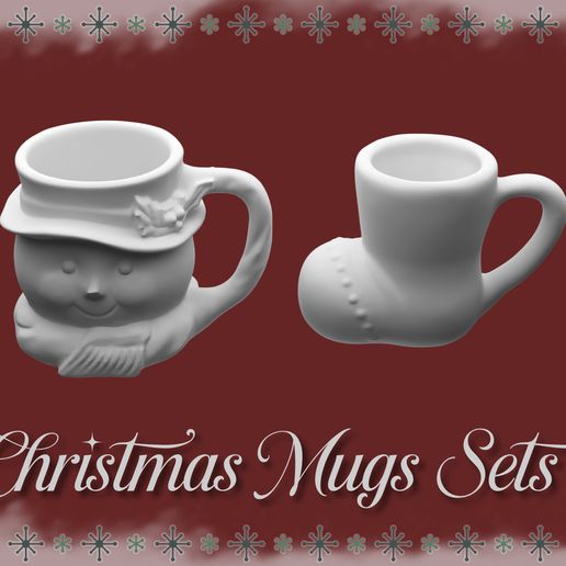 8.jpg Snowman & Boot Christmas Mug Set – Festive Miniature Cups for Dollhouses and Dioramas