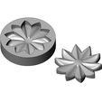 Mold-Lotus-10-leaf-100mm-rosette-00.jpg Mold 10 leaves lotus leaves rosette onlay relief 3D print model