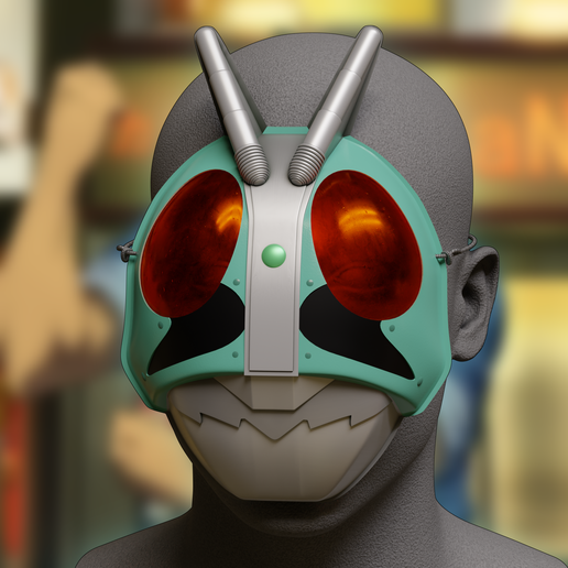 Kamen Rider Mask for Halloween - 3D model önizlemesi