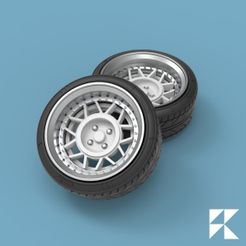 snowflake_front.jpg Custom wheels - VW Snowflake 3pc - wheel set for scale models and diecast