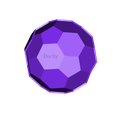 Bucky_Half_hex_bottom_50mm.stl Buckyball, Truncated Icosahedron, Soccer Ball, C60