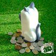 Cat_1_1_02.jpg Free STL file Cat Coin Bank・3D printer design to download