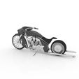 13.jpg Bagger Chopper Motorcycle for 3D Print