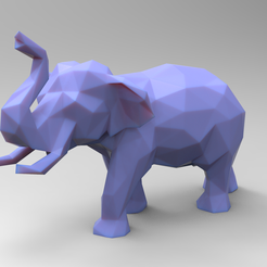 untitled.180.png Бесплатный STL файл Elephant Low Poly・3D-печать объекта для загрузки
