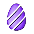 Egg Pendant Stripes Top.stl STL-Datei Ostereier-Anhänger・3D-druckbares Design zum Herunterladen