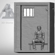 14.png Joker Prison Cell Batman Dark Knight Model Book Nook STL - Shelf Insert 3D Print Model