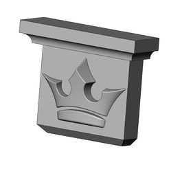 Crown-decorative-corbel-00.jpg STL file Neoclassical crown corbel and bracket 3D print model・3D printable model to download